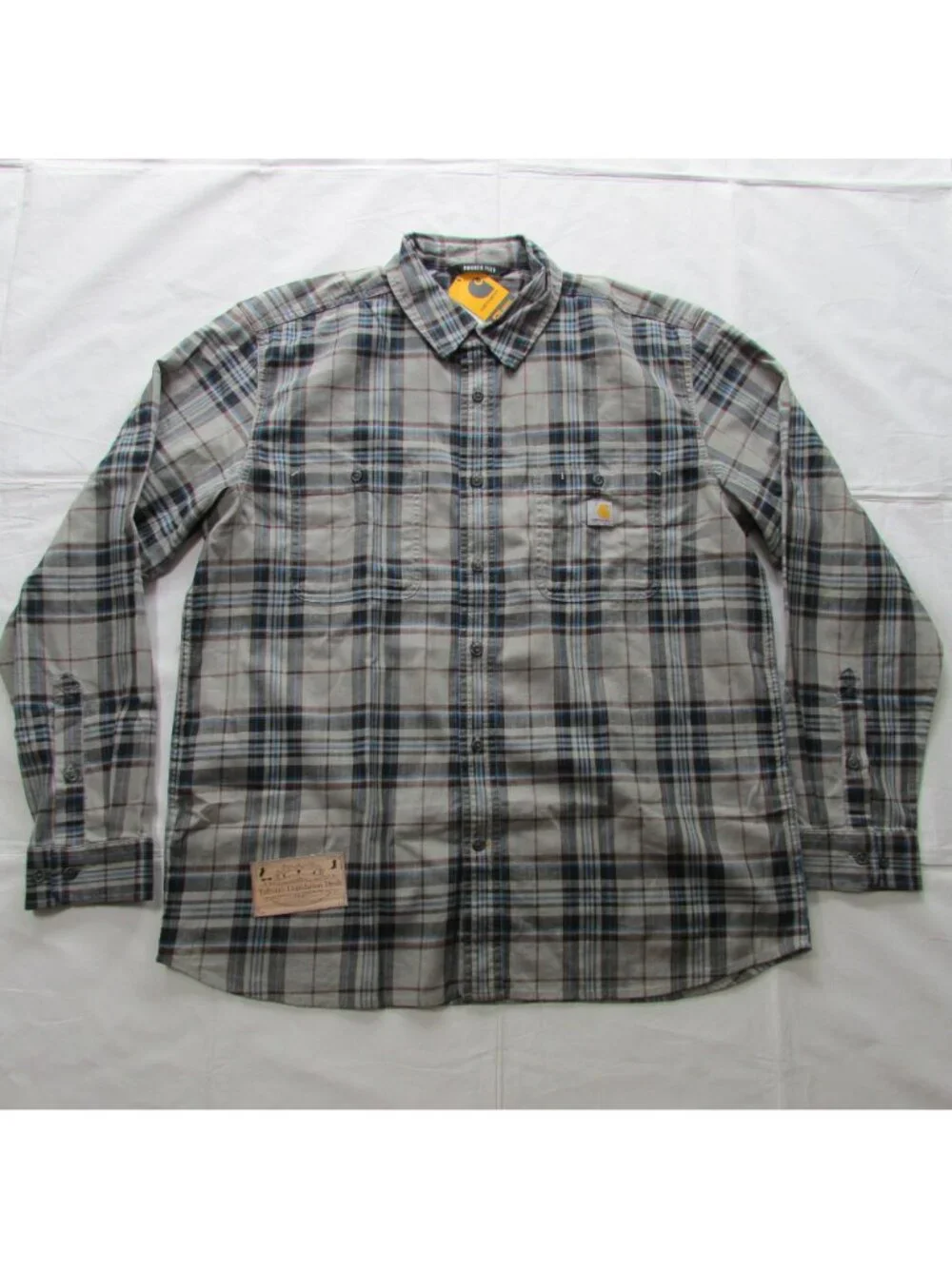 Carhartt Men's Rugged Flex Relaxed Fit Lightweight Long Sleeve Button Shirt Asph